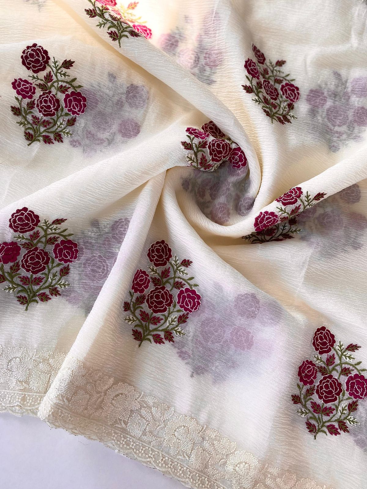 Pure Crush Georgette Chiffon Saree