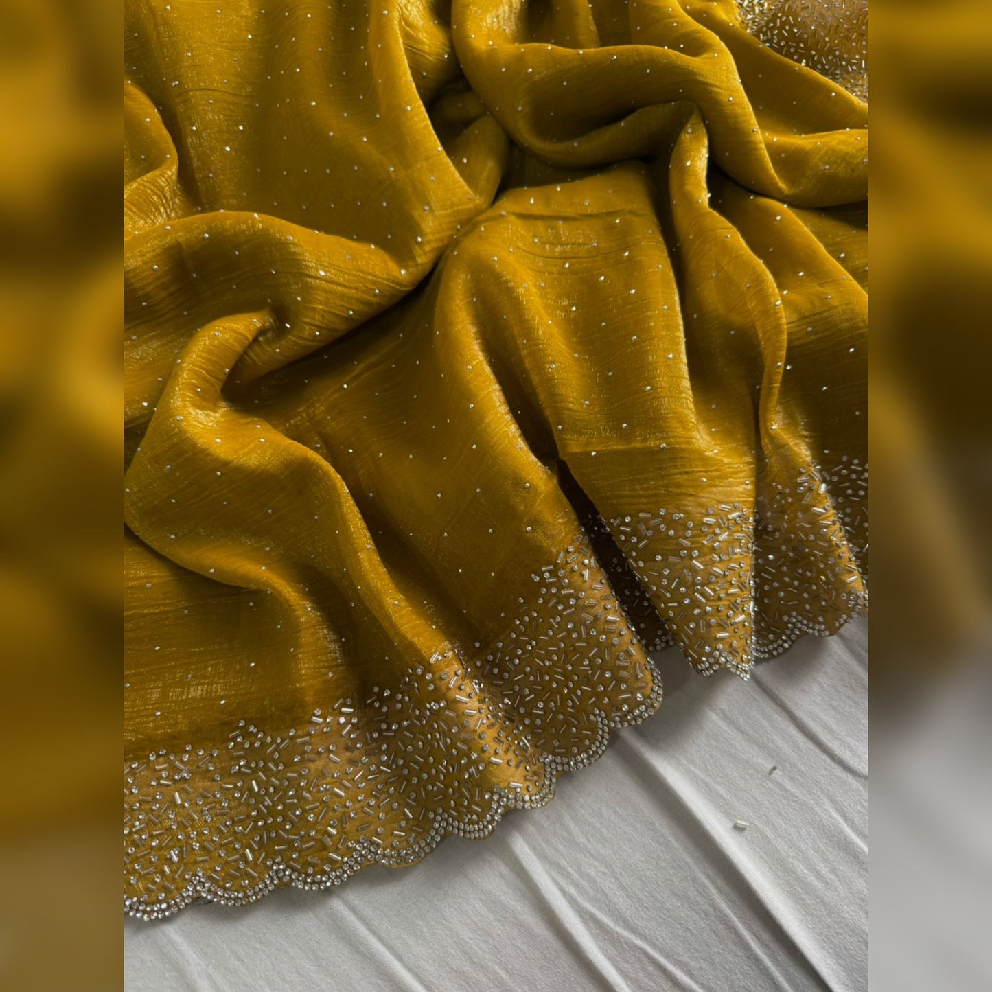 Premium Crush Chiffon Saree