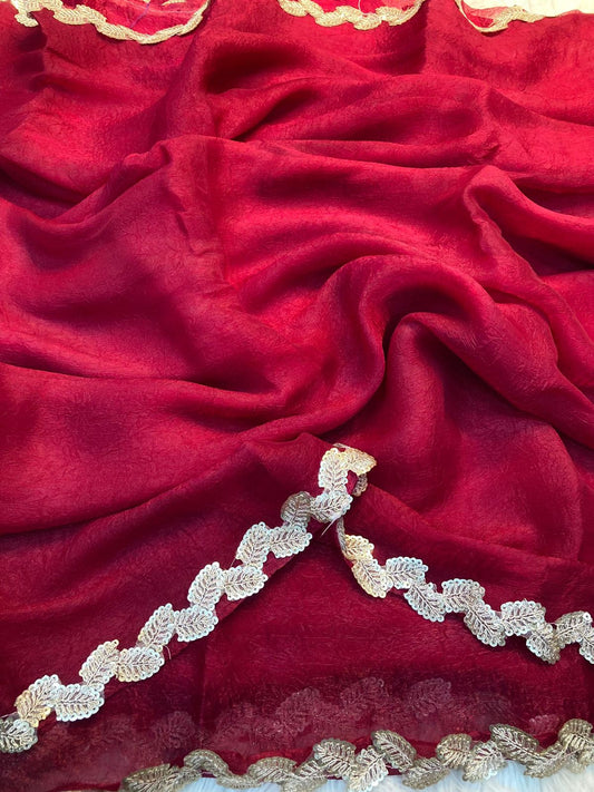 Space Silk Crush Saree