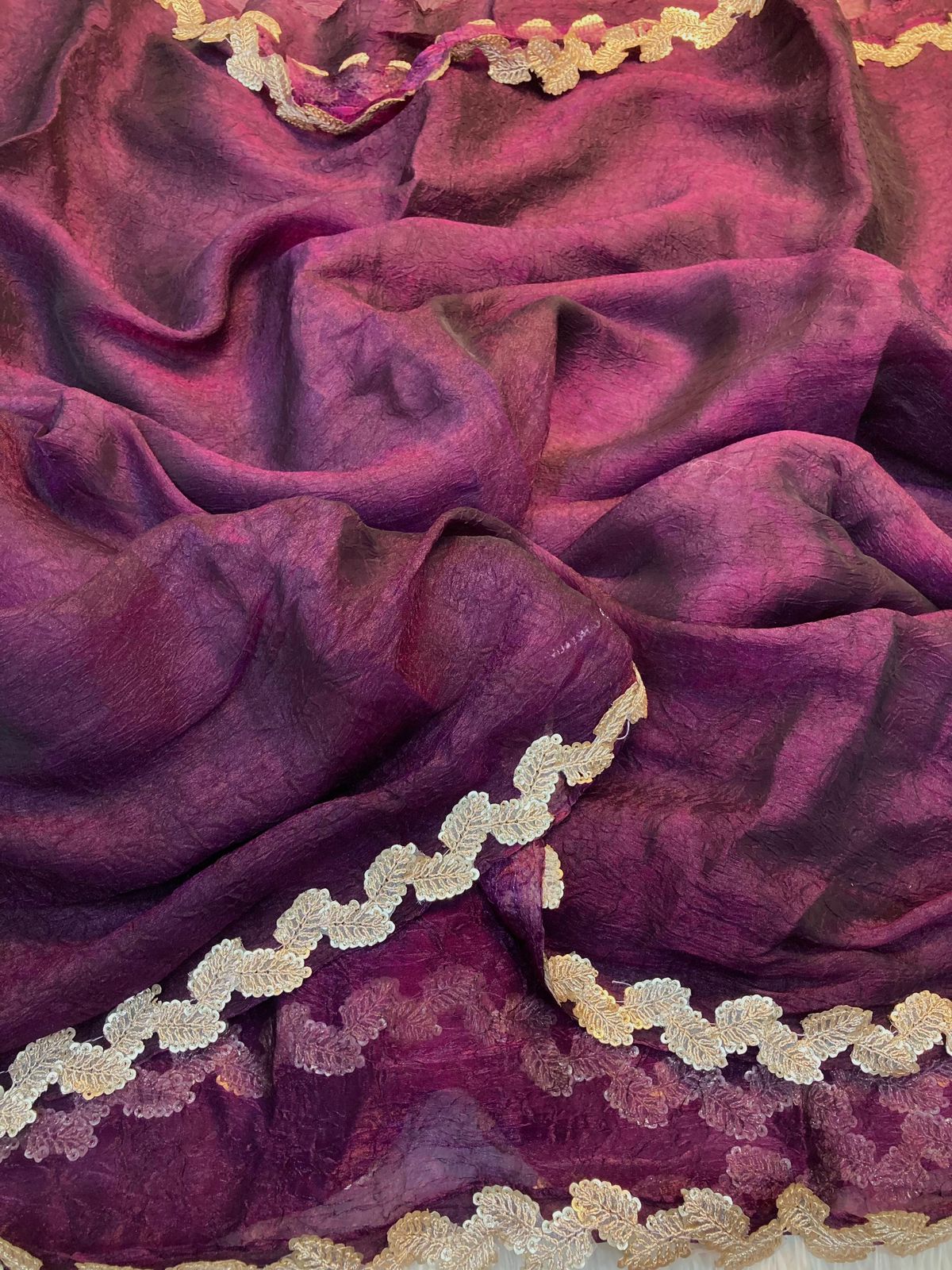 Space Silk Crush Saree