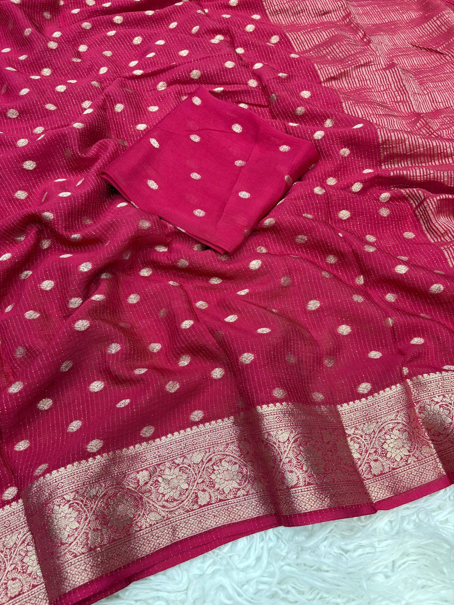 Pure Viscose Chinnon Saree