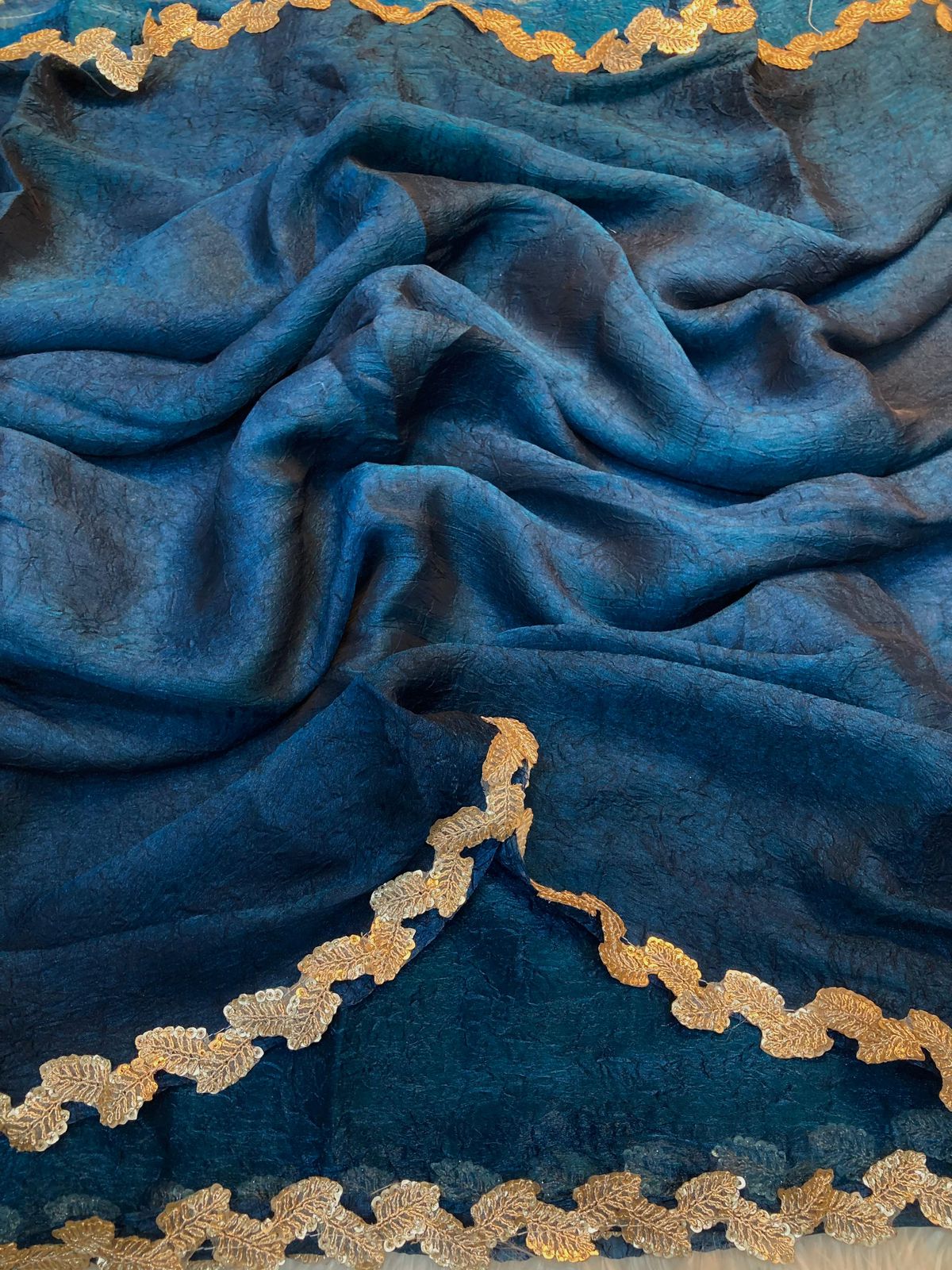 Space Silk Crush Saree