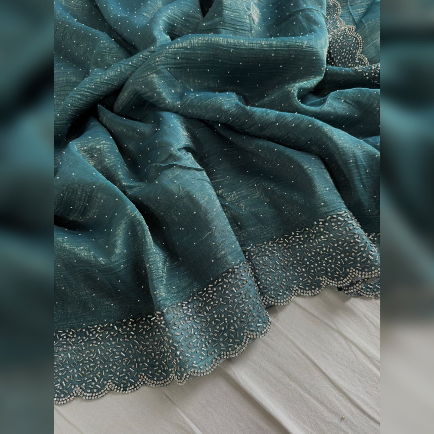 Premium Crush Chiffon Saree