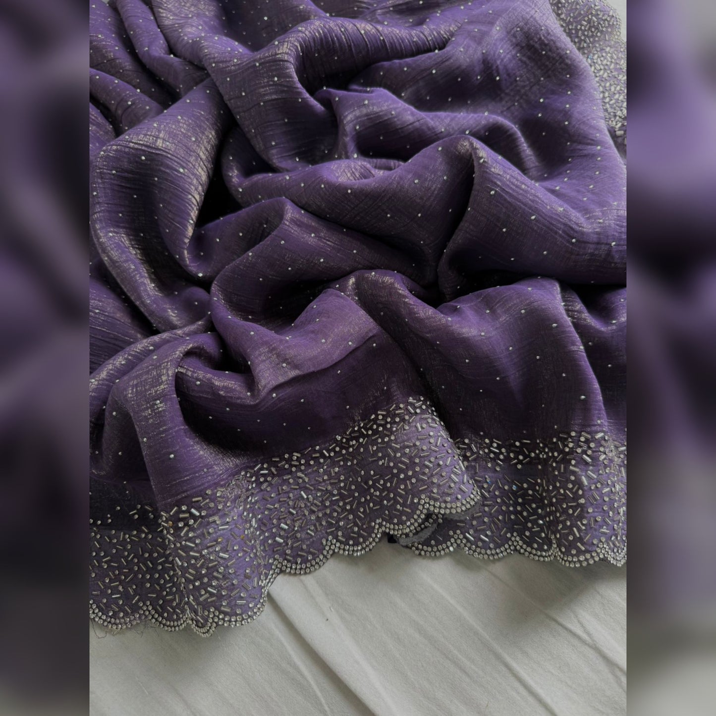 Premium Crush Chiffon Saree