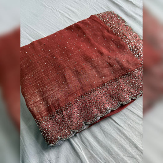 Premium Crush Chiffon Saree